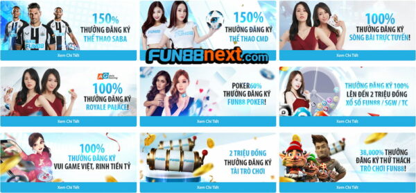 Các khuyến mãi hấp dẫn tại nhà cái Fun88