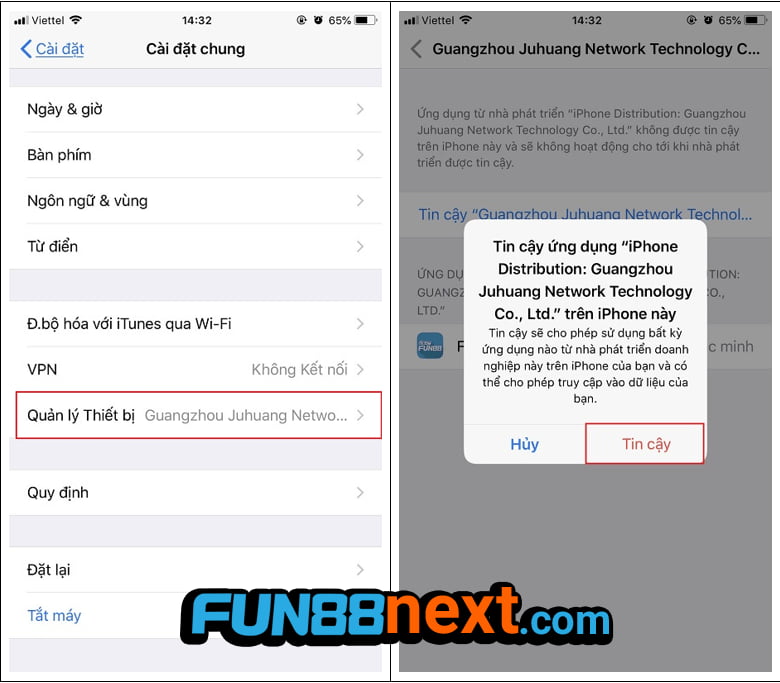 Tải app fun88 mobile cho IOS