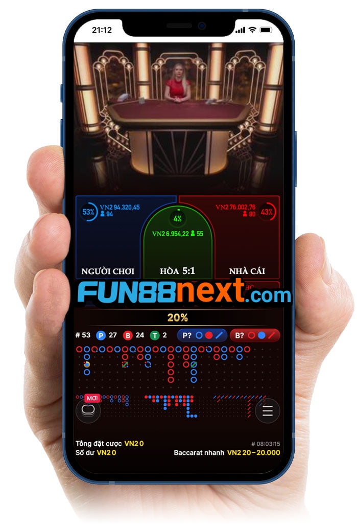 Chơi rồng hổ Fun88 trên mobile app