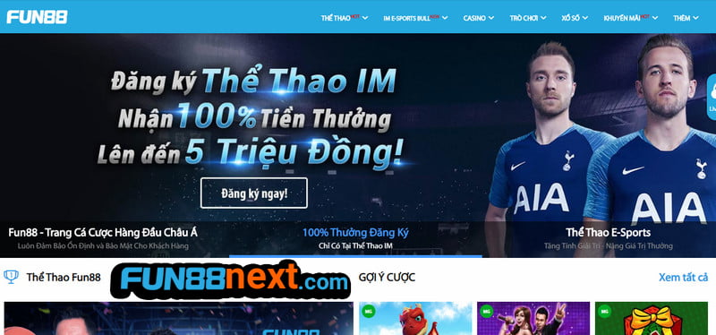 Chương trình tặng tiền cược miễn phí Fun88 cho thành viên mới