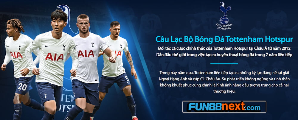 Fun88 tài trợ áo đấu cho CLB Tottenham