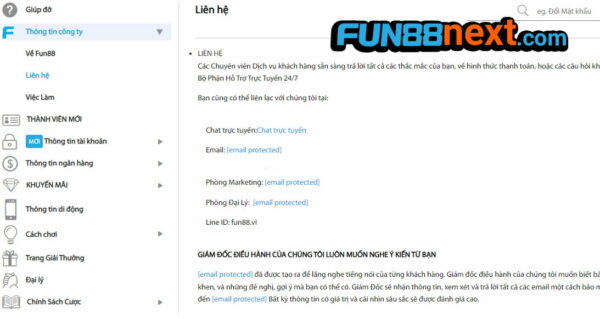 Những cách thức liên hệ Fun88 nhanh nhất