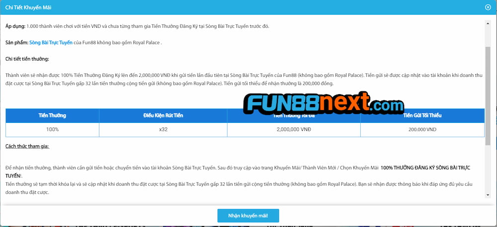 Tặng Freebet khi chơi tại nhà cái Fun88