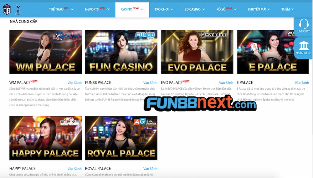 Club Game Live Casino Fun88