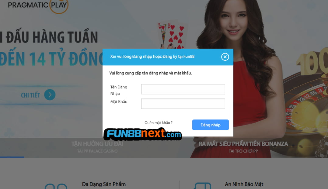 Đăng nhập vào nhà cái Fun88