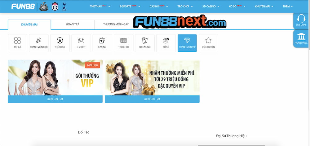 Khuyến mãi thành viên VIP Fun88